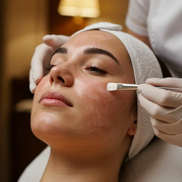 Tratamiento facial para manchas con aplicación de enzimas