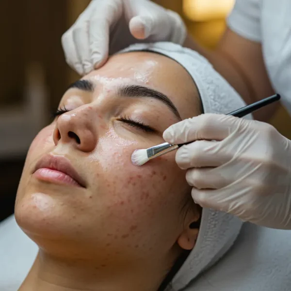 Tratamiento facial con enzimas para piel con acné e imperfecciones